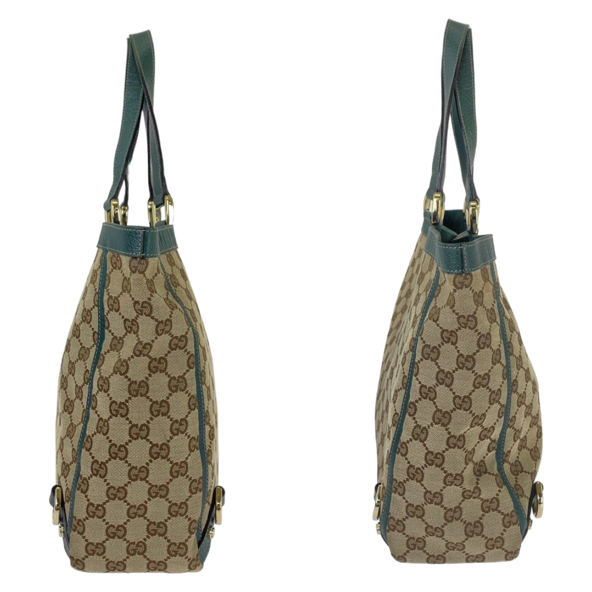 Gucci GG Canvas/Leather Abbey Tote Bag 141472 in Very Good Condition