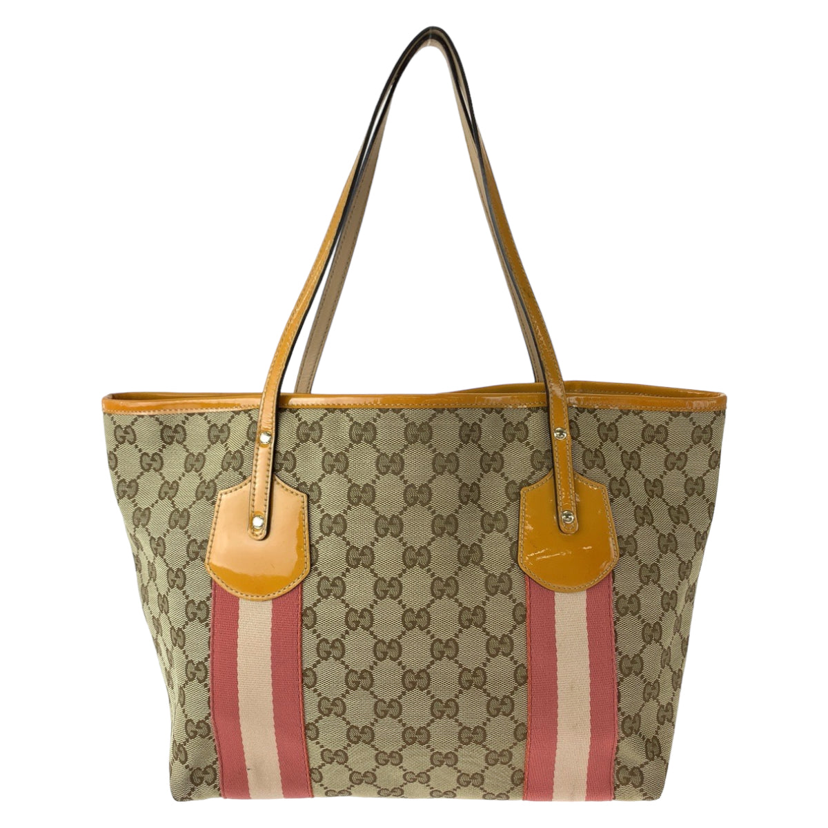 Gucci GG Canvas Sherry Line Tote Bag 211972 in Very Good Condition