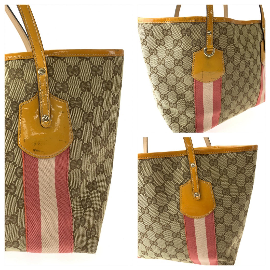 Gucci GG Canvas Sherry Line Tote Bag