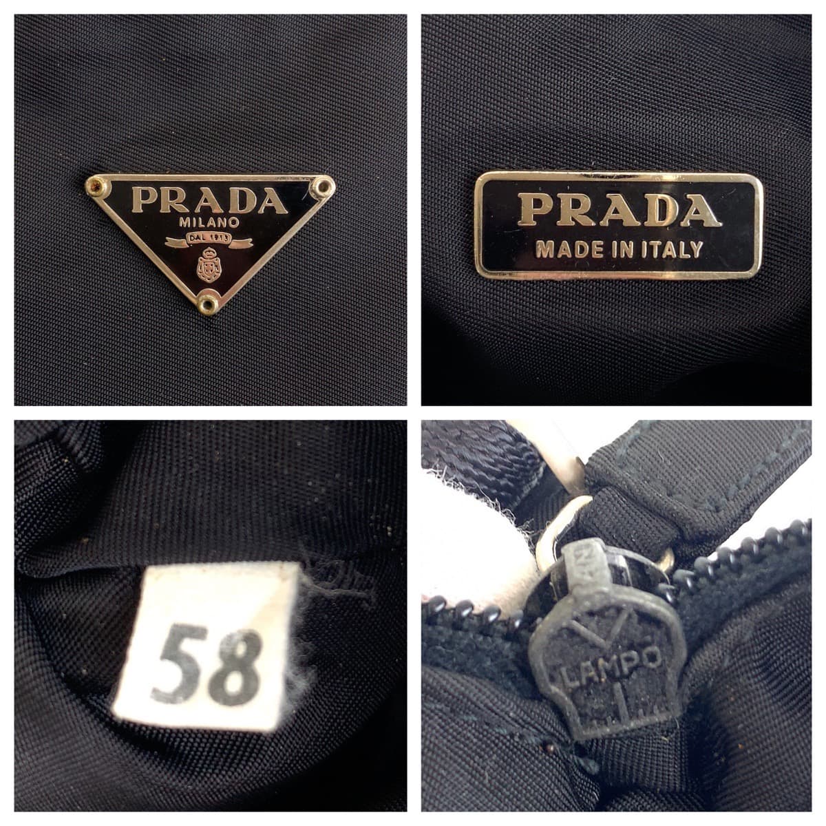 Prada Nylon Tessuto Logo Plate Handbag