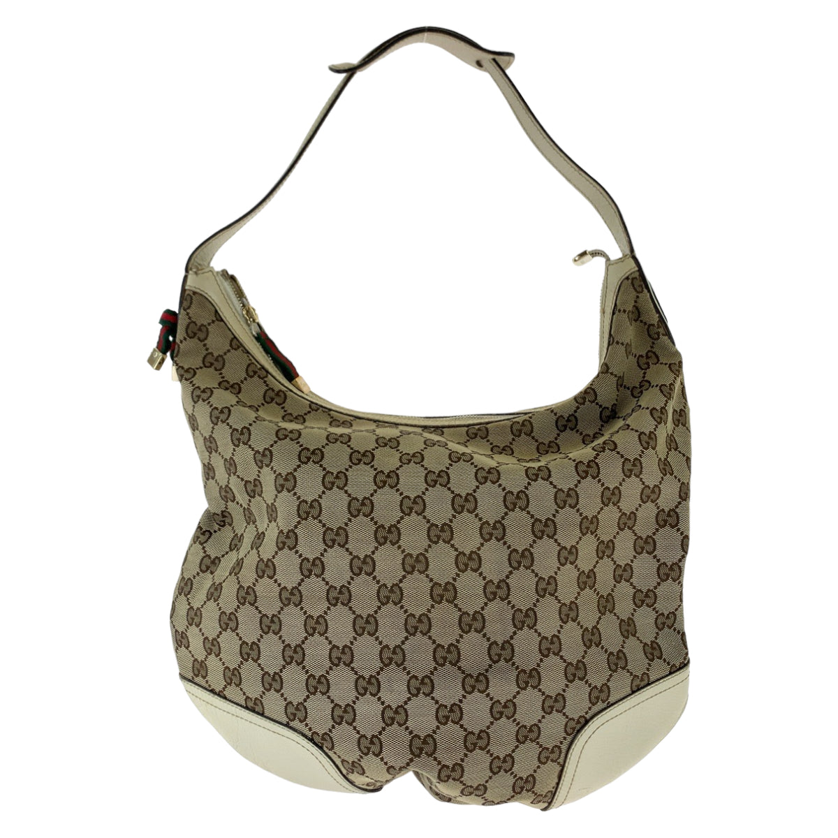 Gucci Princy GG Canvas Shoulder Bag Beige Brown in Very Good Condition