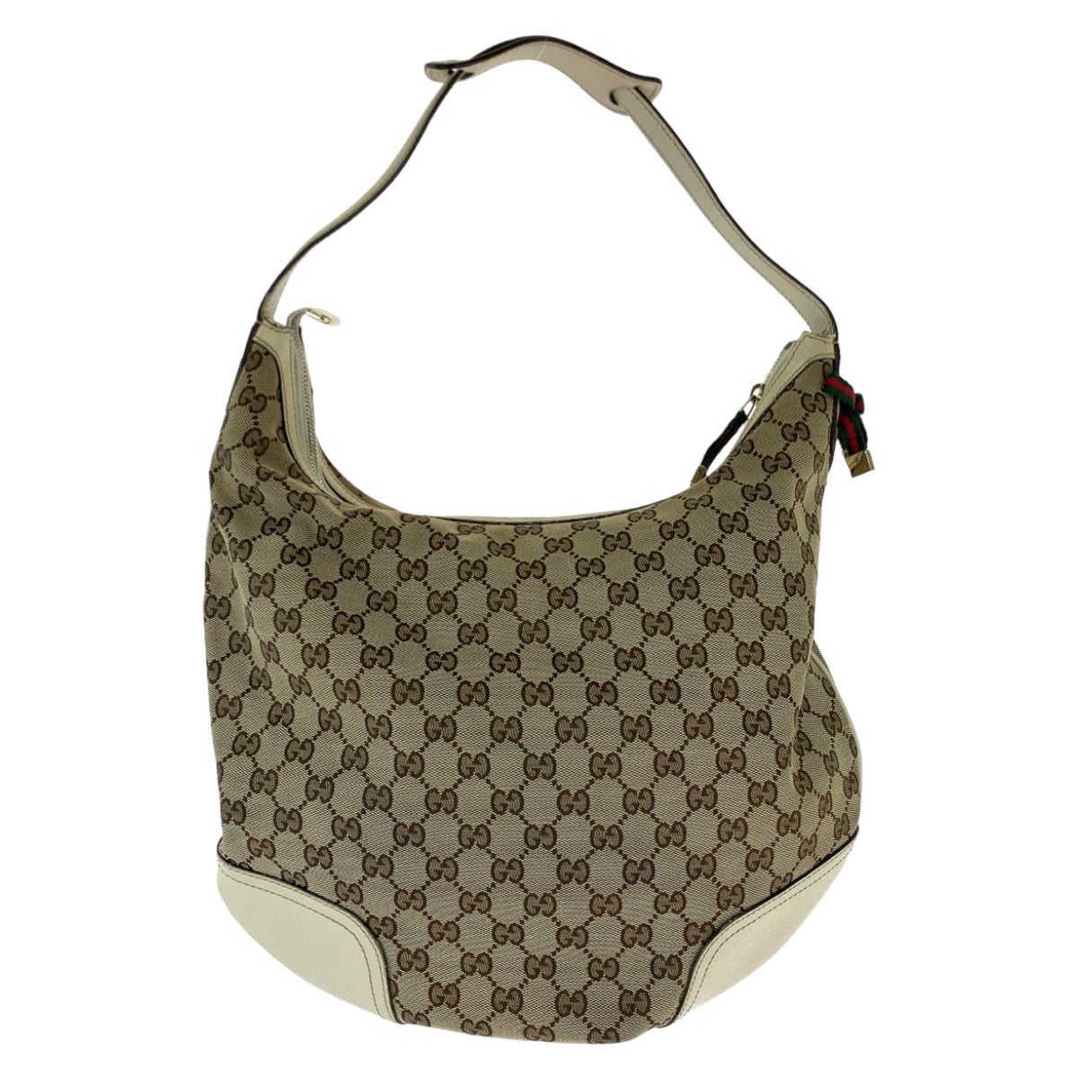 Gucci Princy GG Canvas Shoulder Bag Beige Brown in Very Good Condition