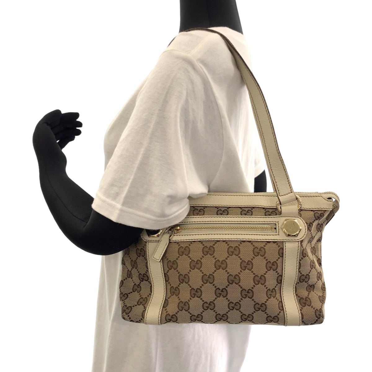 Gucci GG Canvas Shoulder Tote Bag 142558 in Very Good Condition