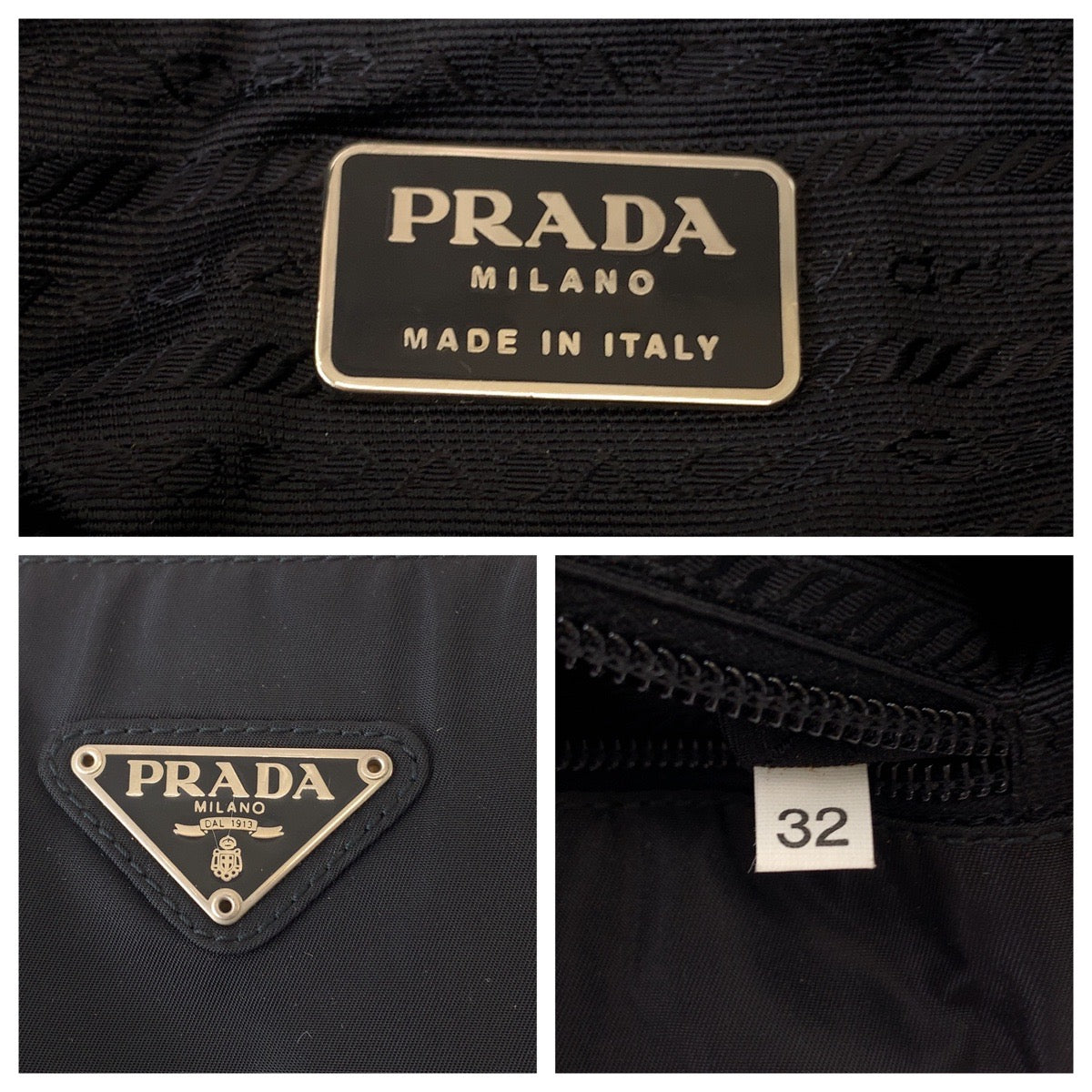 Prada Nylon Tessuto Triangle Logo Tote Bag in Very Good Condition