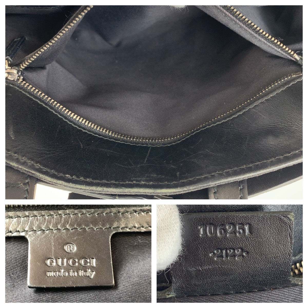 Gucci GG Canvas Leather Tote Bag