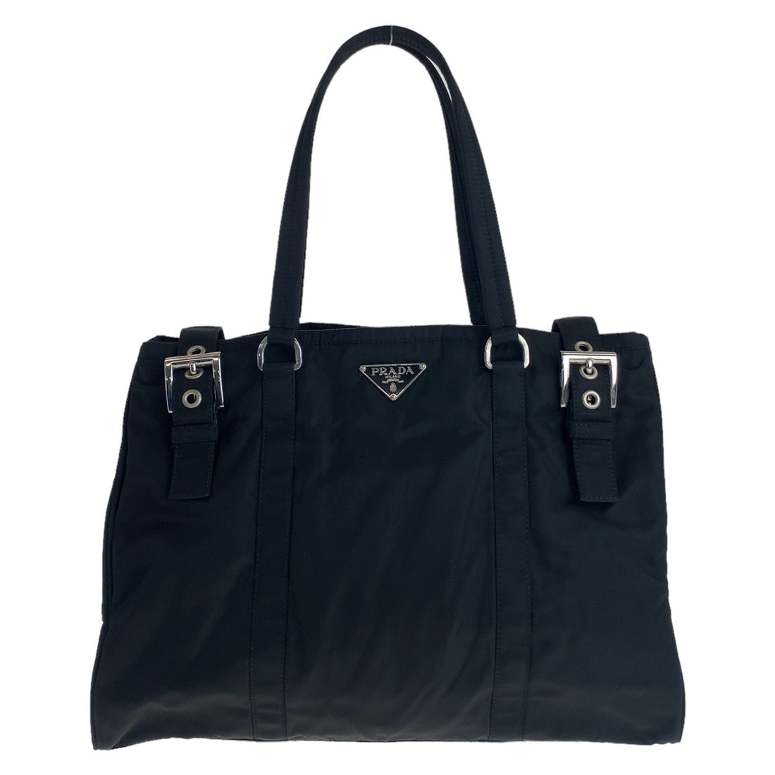 Prada Nylon Tessuto Triangle Logo Tote Bag