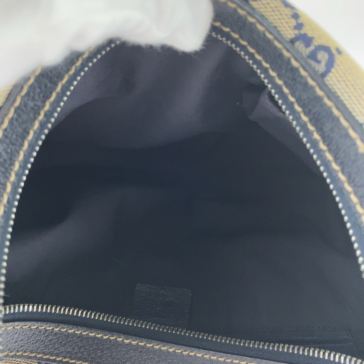 Gucci GG Canvas Shoulder Bag Navy Gray