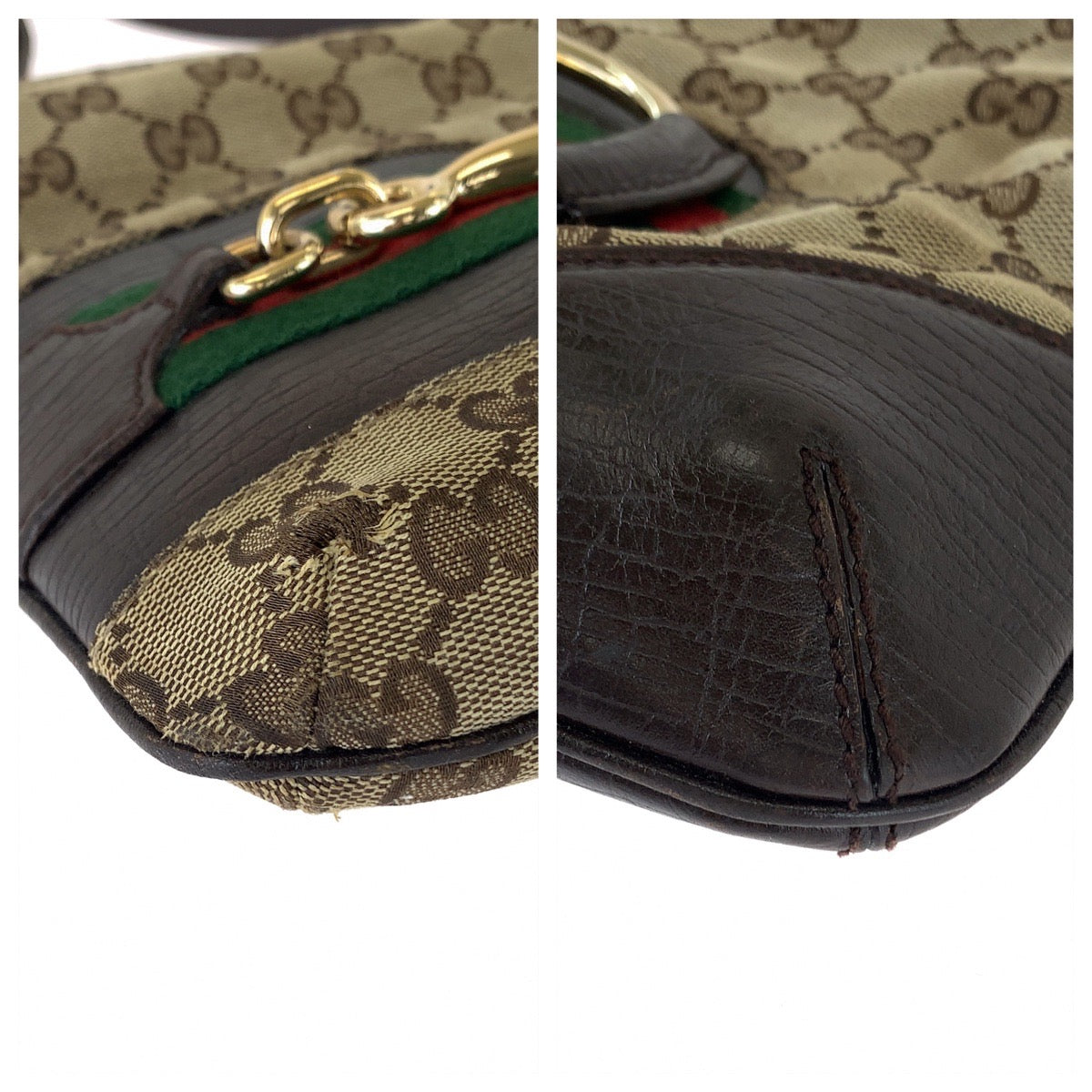 Gucci GG Canvas Horsebit Shoulder Bag