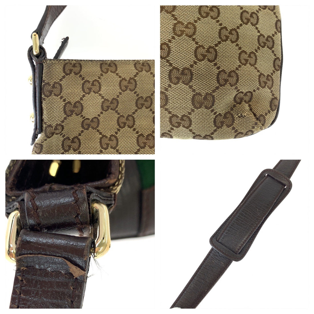 Gucci GG Canvas Horsebit Shoulder Bag