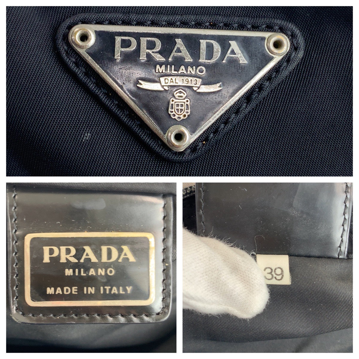 Prada Nylon Tessuto Triangle Logo Shoulder Bag