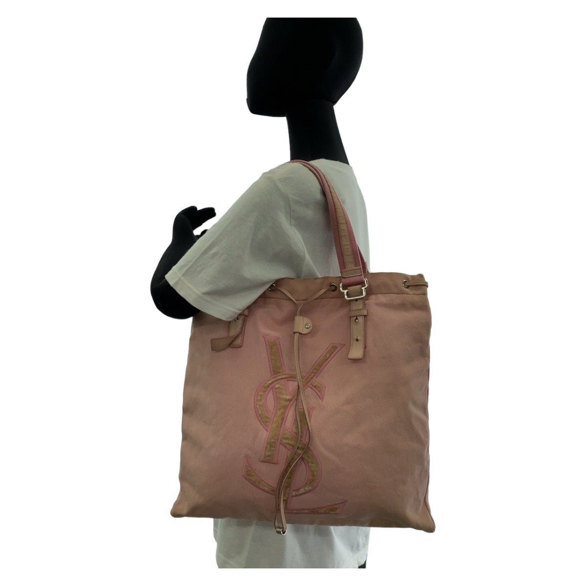 Yves Saint Laurent Canvas/Leather Kahala Tote Bag in Good Condition