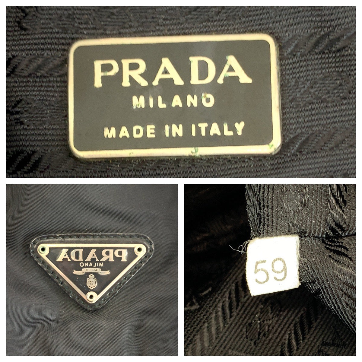 Prada Nylon Tessuto Logo Backpack