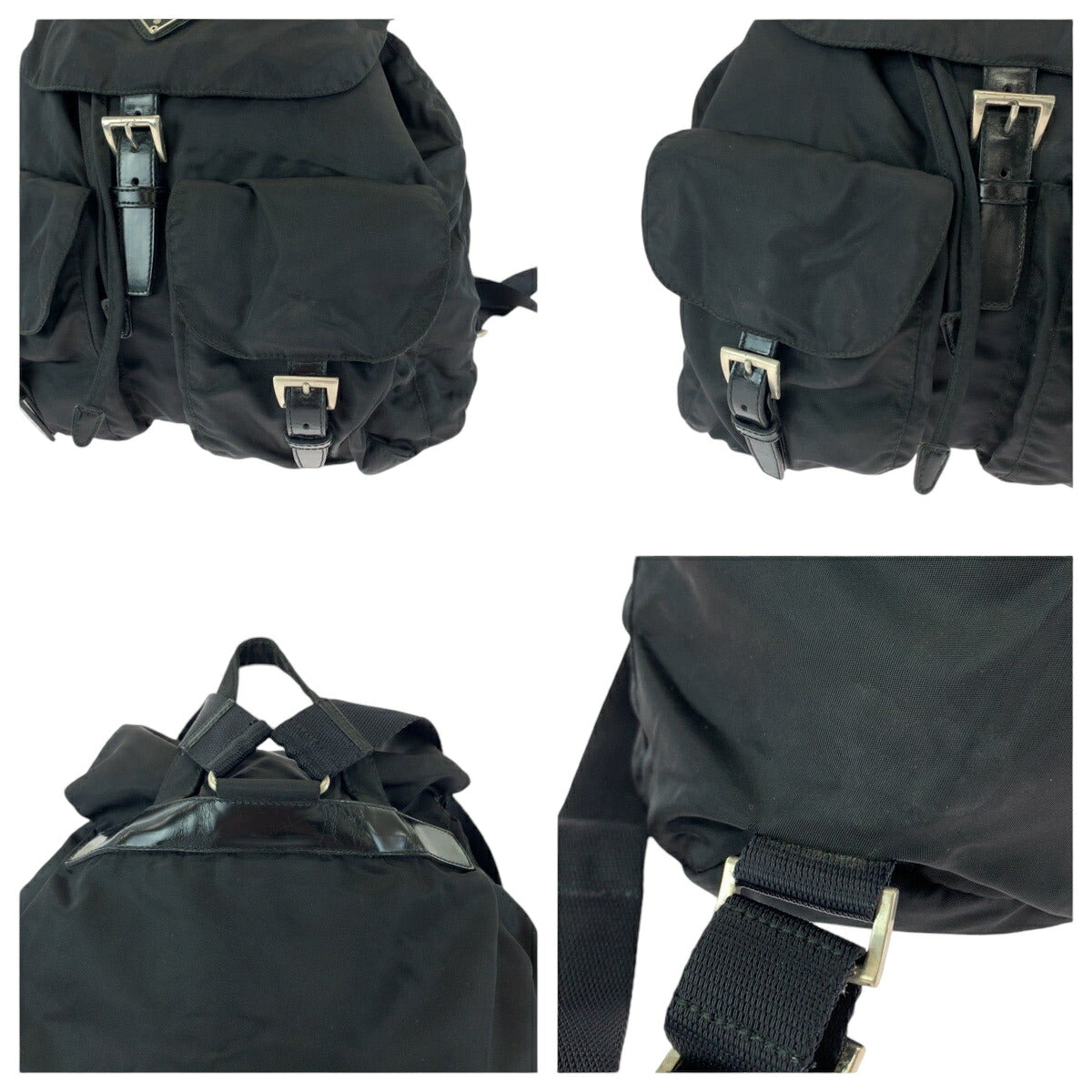 Prada Nylon Tessuto Logo Backpack