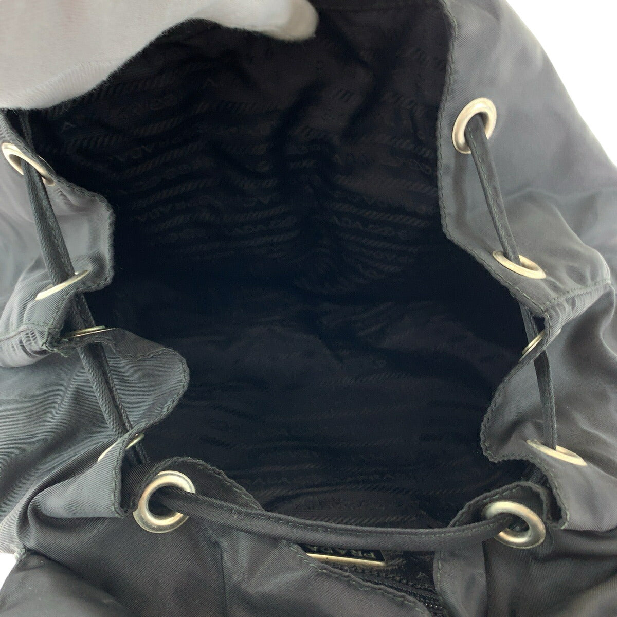 Prada Nylon Tessuto Logo Backpack