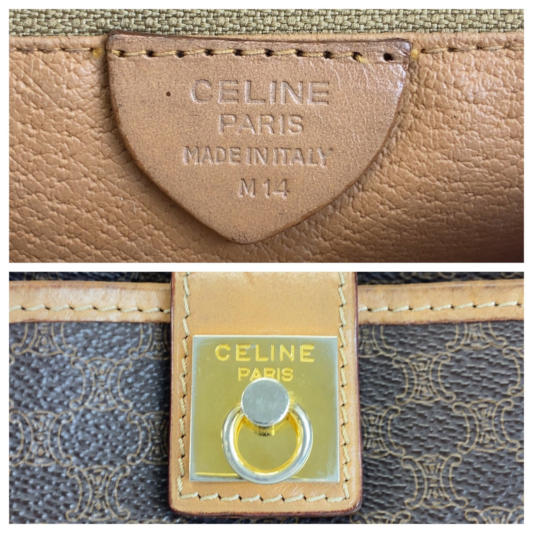 Celine Macadam PVC Leather Shoulder Bag