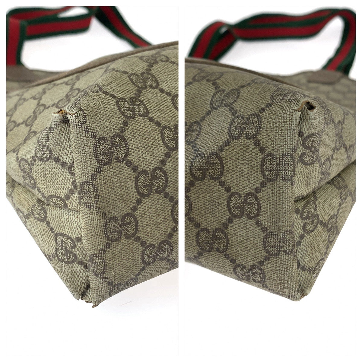 Gucci Vintage GG Supreme Canvas Tote Shoulder Bag in Very Good Condition