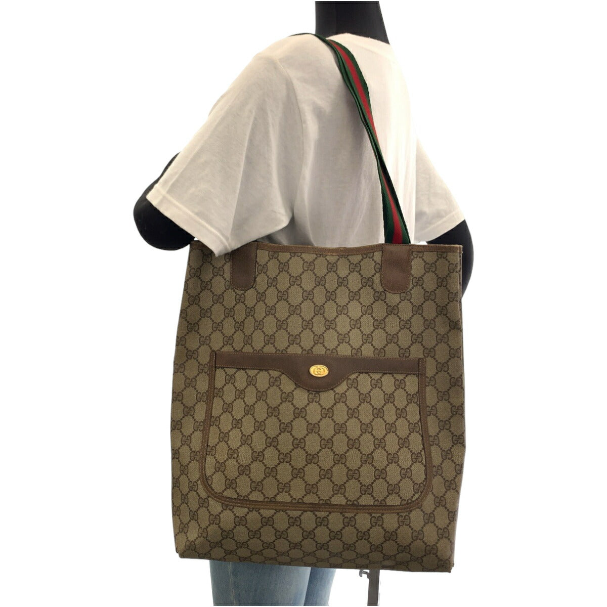 Gucci Vintage GG Supreme Canvas Tote Shoulder Bag