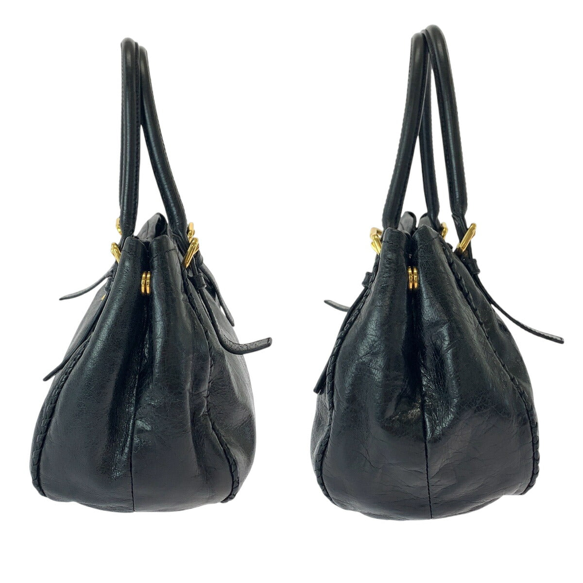 Prada Vitello Shine Ribbon Leather Tote Bag