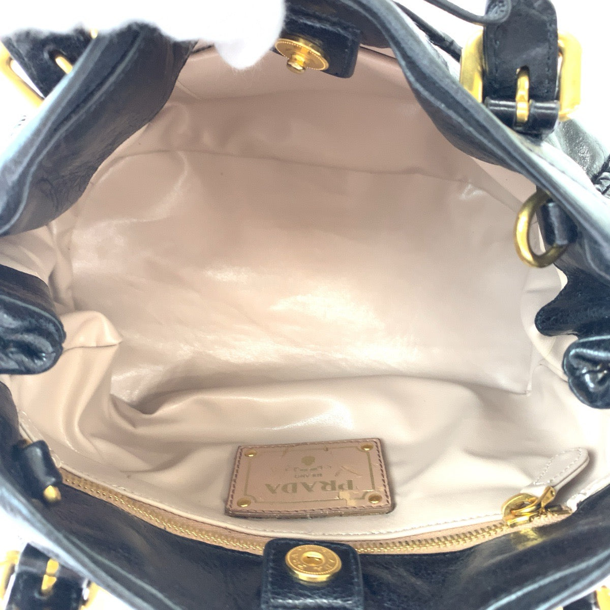 Prada Vitello Shine Ribbon Leather Tote Bag