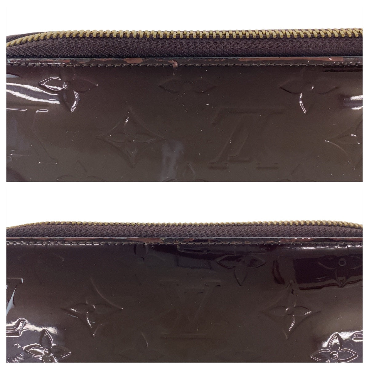 Louis Vuitton Patent Leather Zippy Wallet M93522 in Very Good Condition