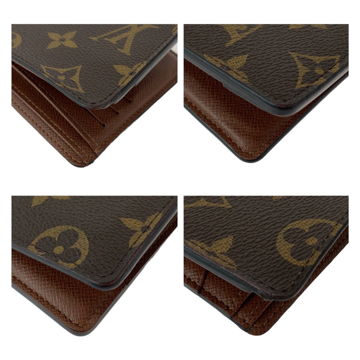 Louis Vuitton Monogram Portefeuille Multiple Brown PVC Wallet M60895 in Very Good Condition