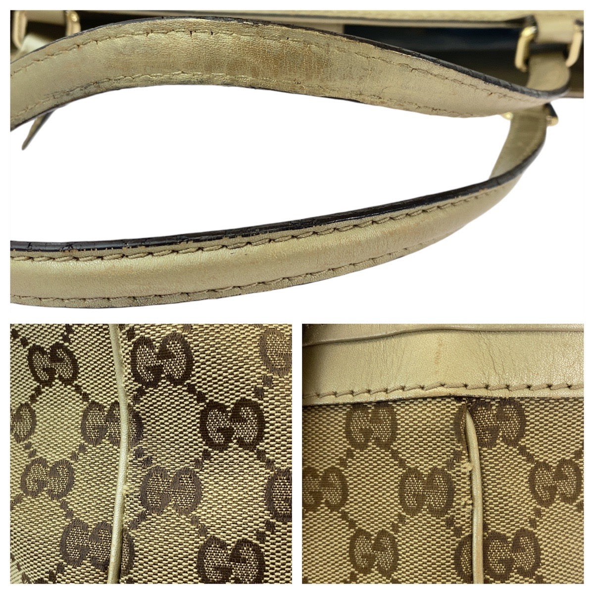 Gucci Mayfair GG Canvas Leather Tote Bag