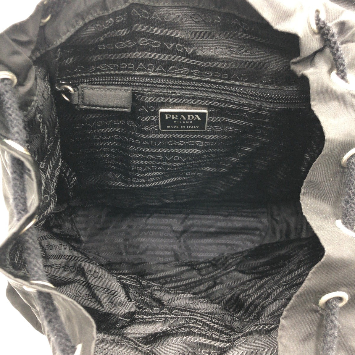 Prada Nylon Tessuto Logo Backpack