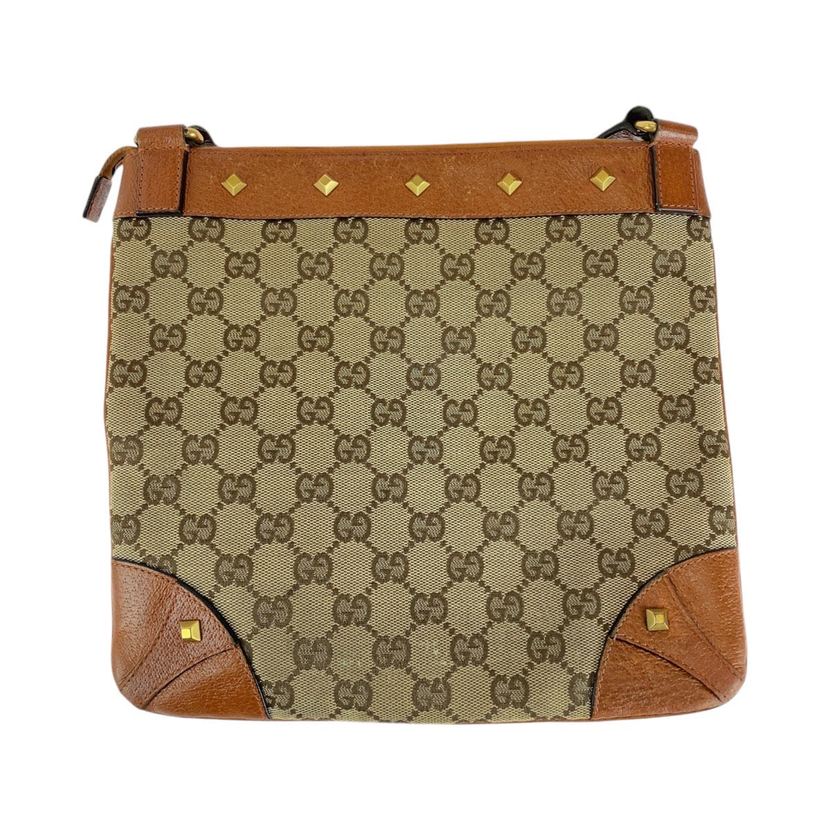 Gucci GG Canvas Leather Shoulder Bag