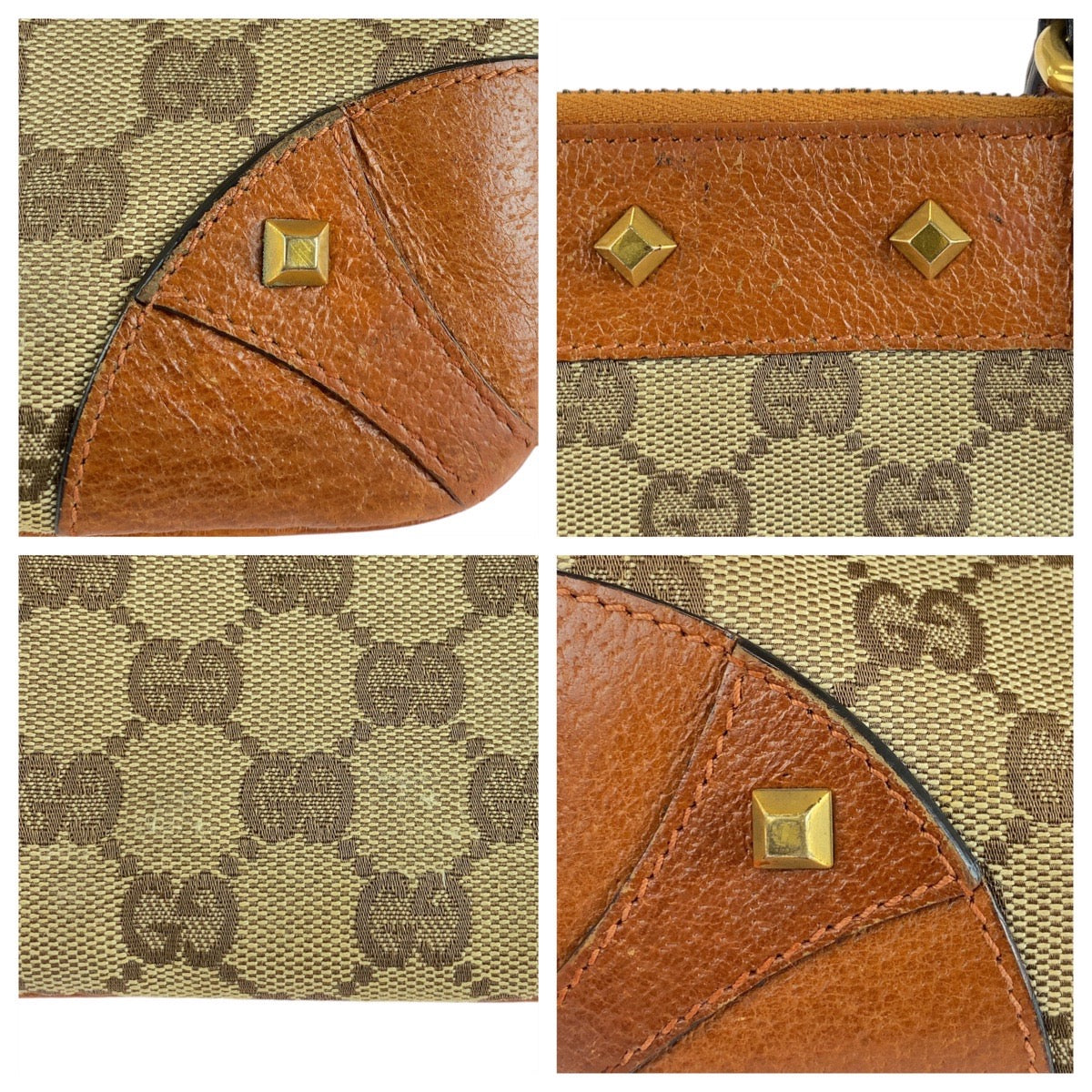 Gucci GG Canvas Leather Shoulder Bag