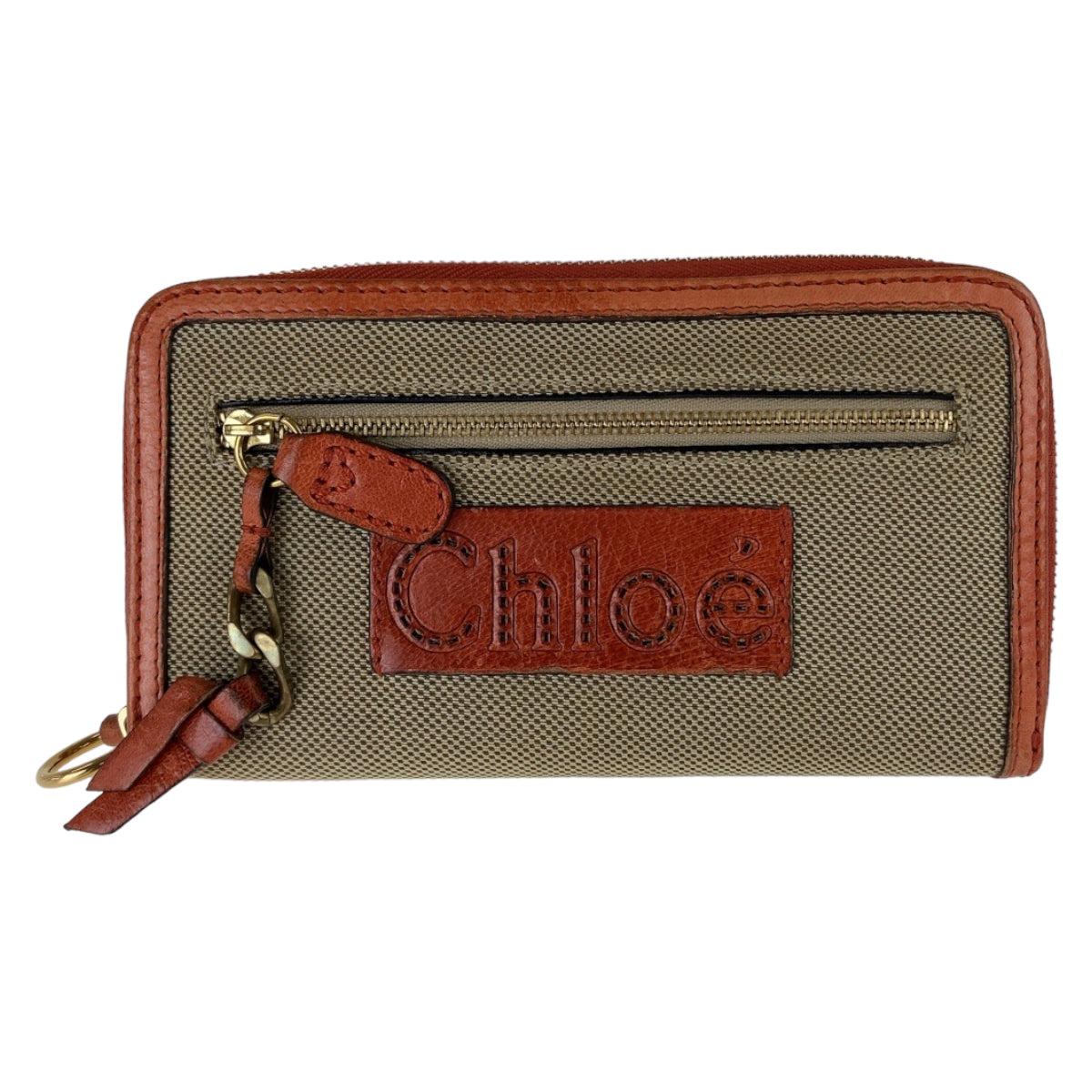 Chloe Harley Canvas/Leather Long Wallet 408129 in Very Good Condition