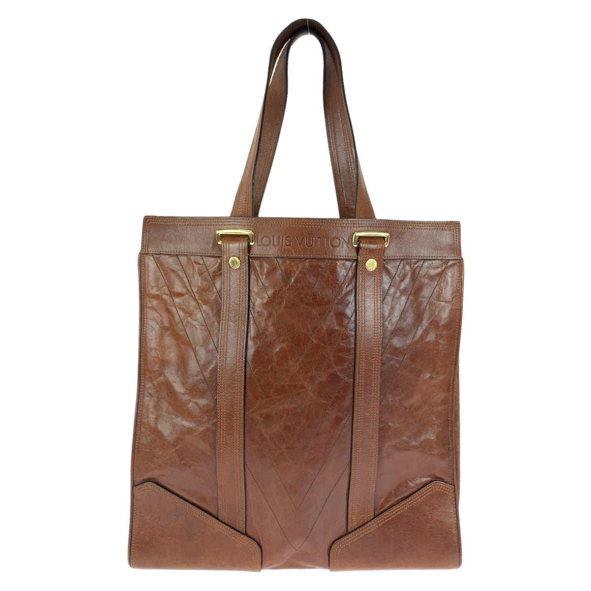 Louis Vuitton Leather Sac Plat Tote M95361