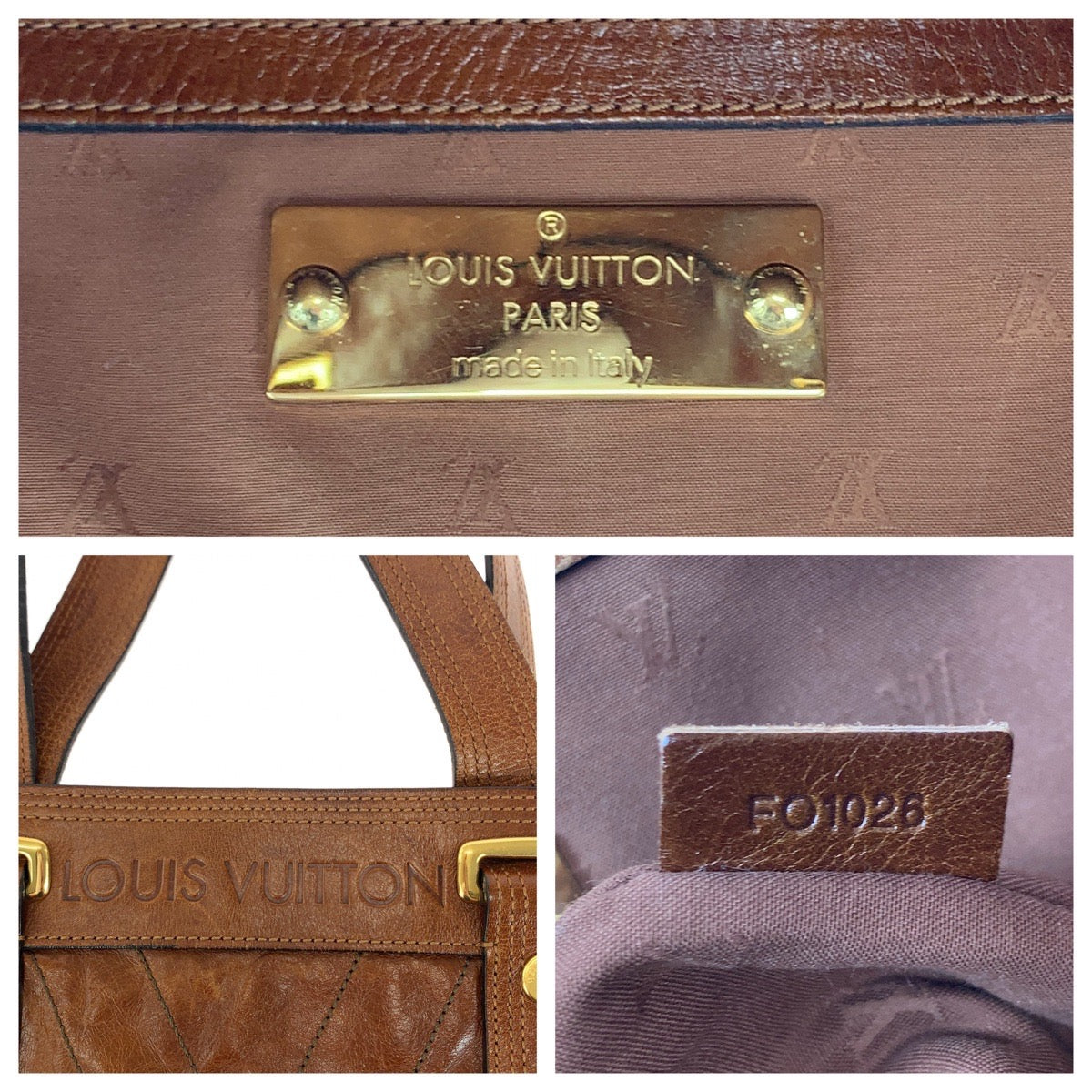 Louis Vuitton Leather Sac Plat Tote M95361