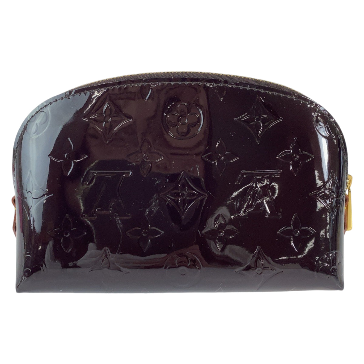 Louis Vuitton Monogram Vernis Amarante Patent Leather Cosmetic Pouch M91495 in Very Good Condition