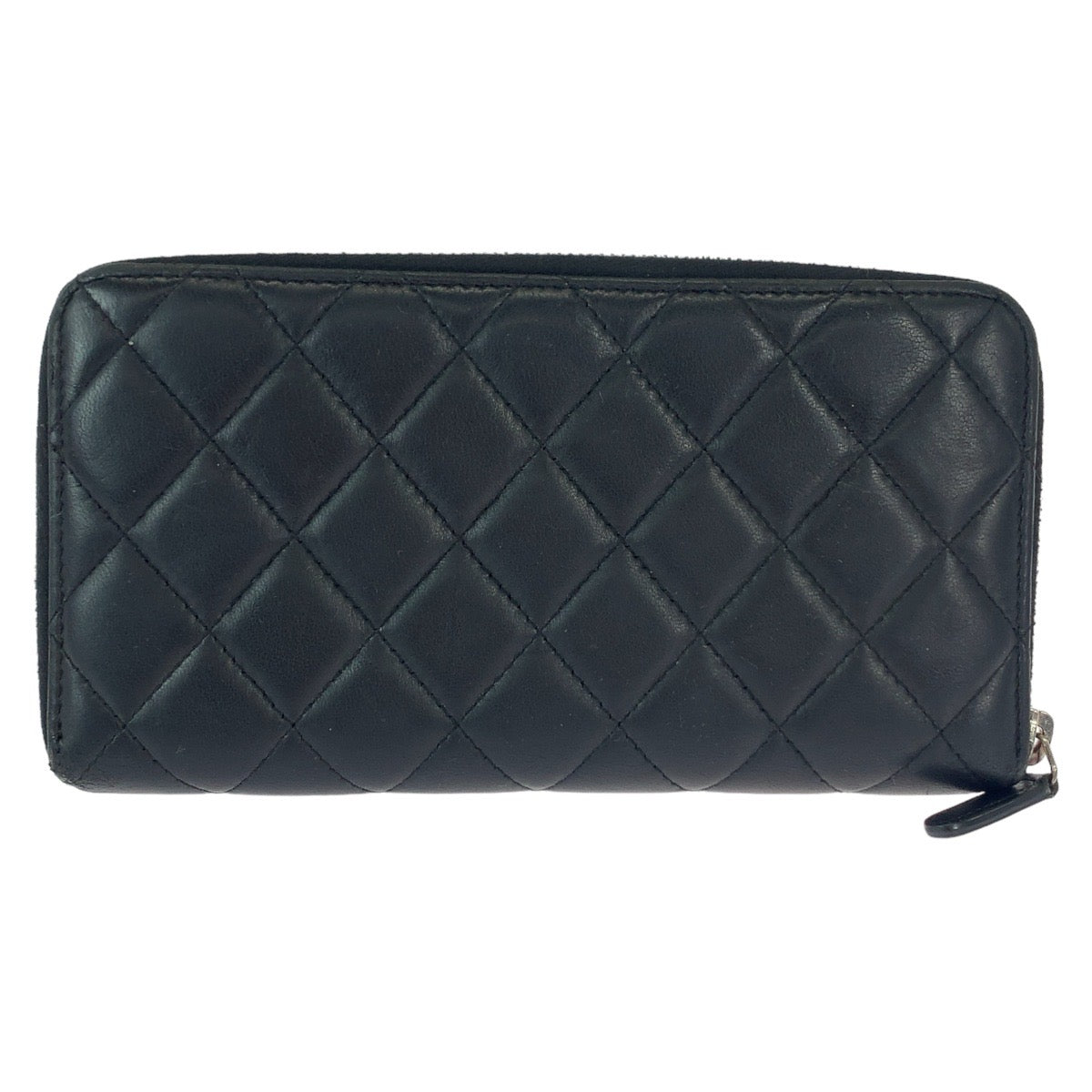 Chanel Matelasse Lambskin Long Wallet Black in Very Good Condition