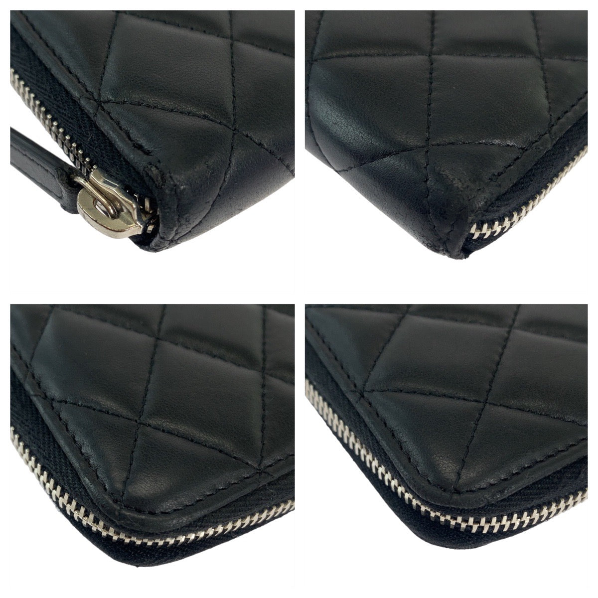 Chanel Matelasse Lambskin Long Wallet Black in Very Good Condition