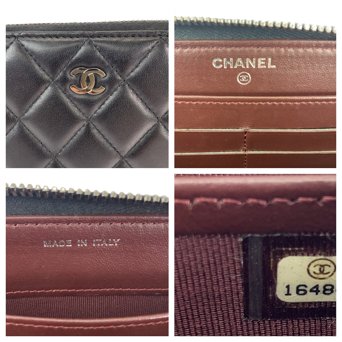 Chanel Matelasse Lambskin Long Wallet Black in Very Good Condition