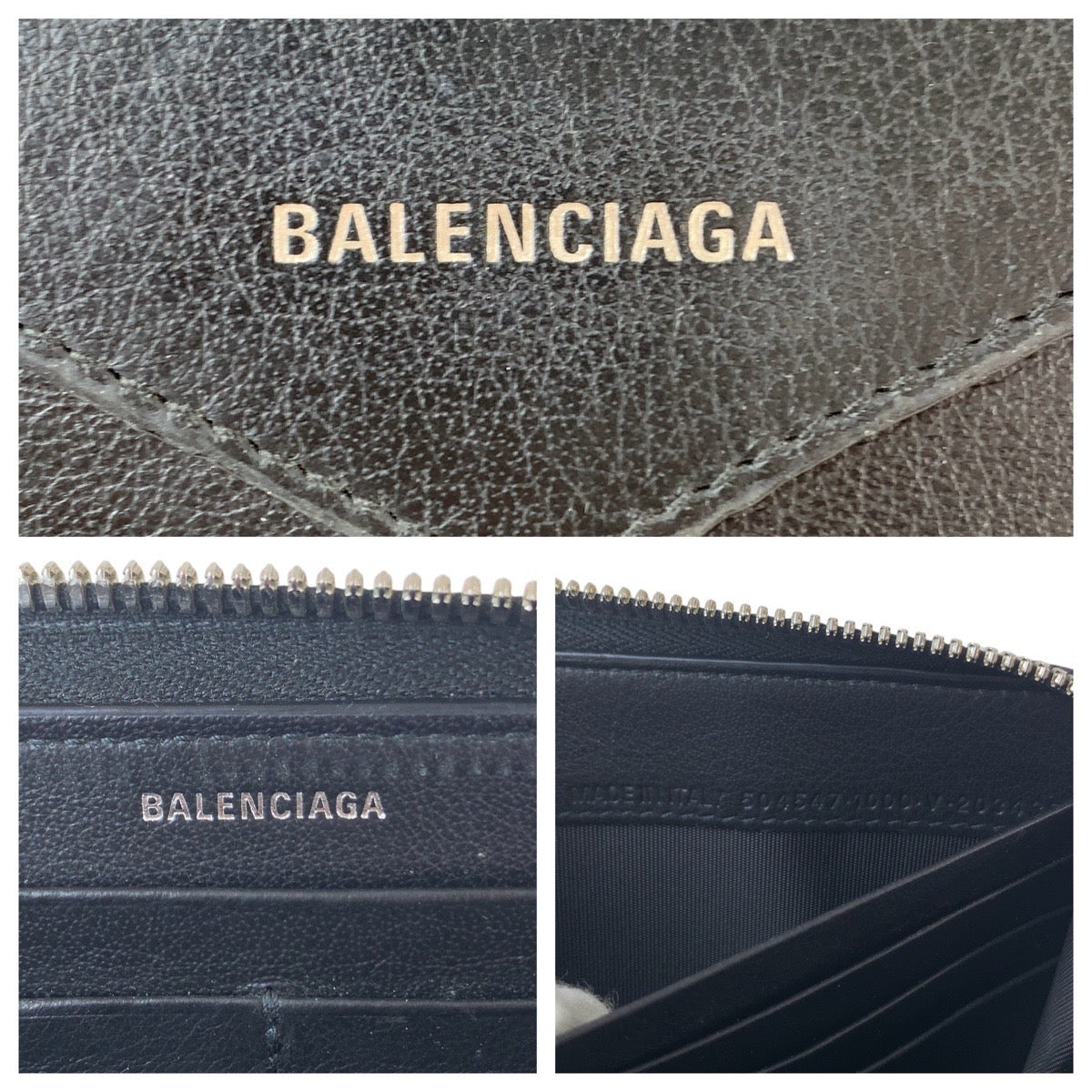 Balenciaga Leather Paper Continental Long Wallet 408151 in Very Good Condition