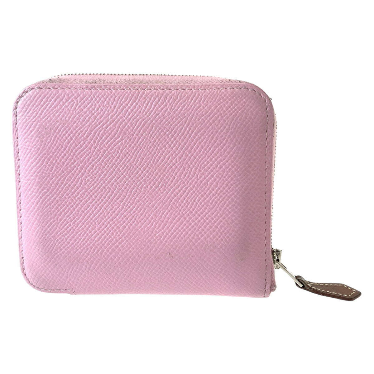 Hermes Azap Silk'in Compact Wallet Pink Silver Hardware in Very Good Condition