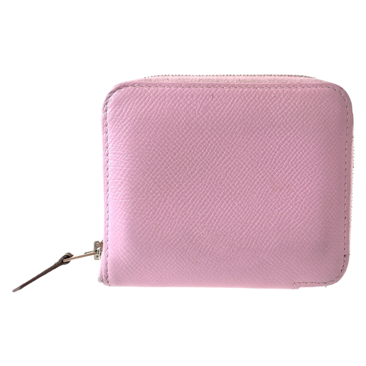 Hermes Azap Silk'in Compact Wallet Pink Silver Hardware in Very Good Condition