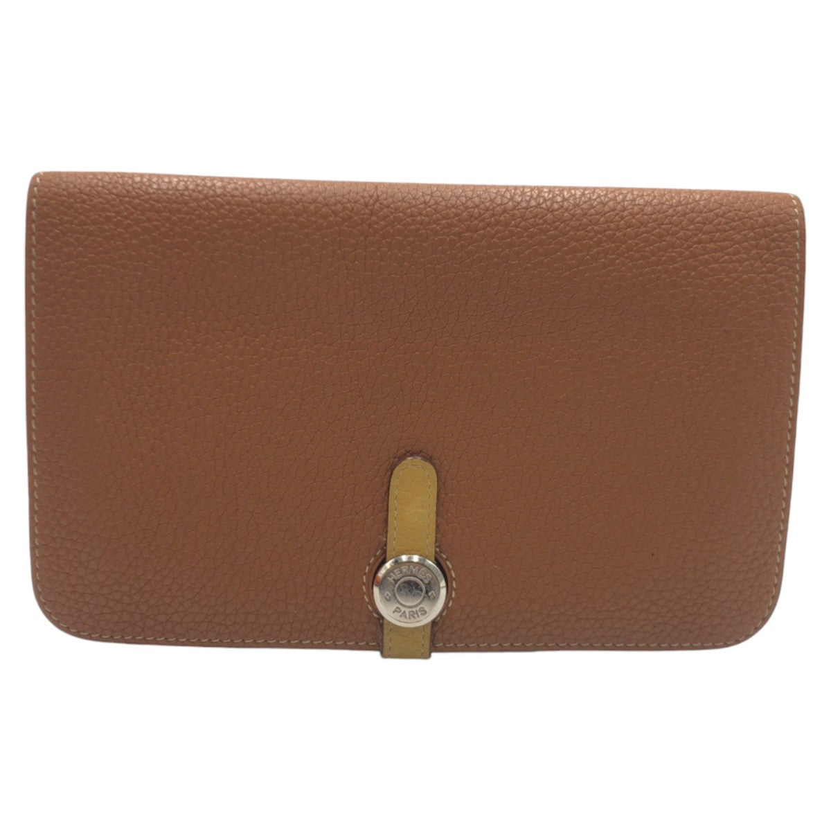 Hermes Dogon GM Long Wallet Brown Gold