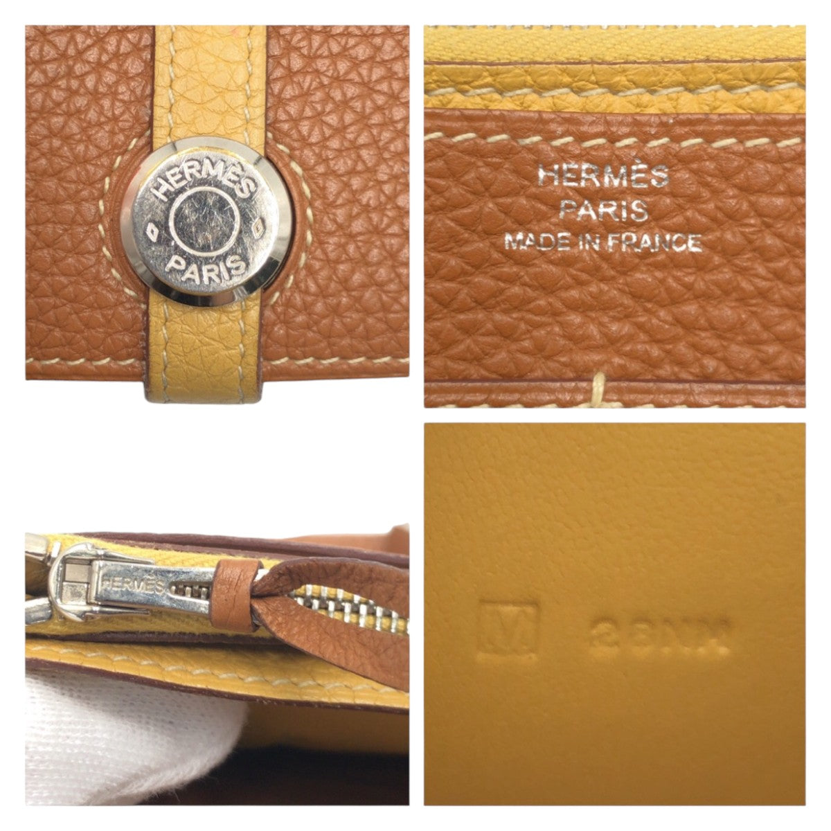 Hermes Dogon GM Long Wallet Brown Gold