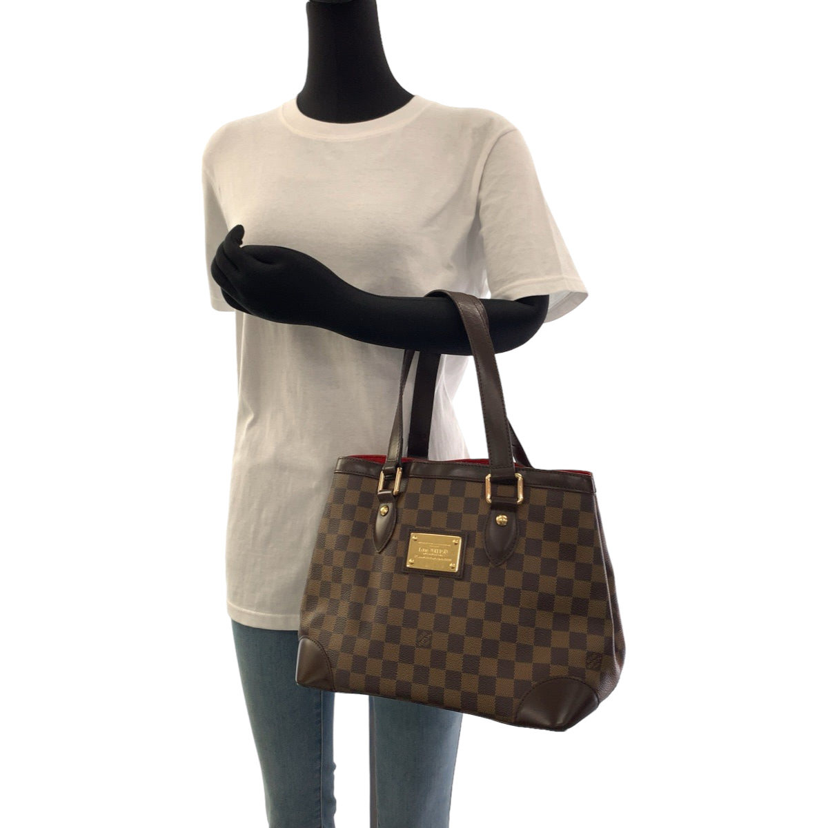 Louis Vuitton Damier Ebene Hampstead PM Tote Bag N51205 in Very Good Condition