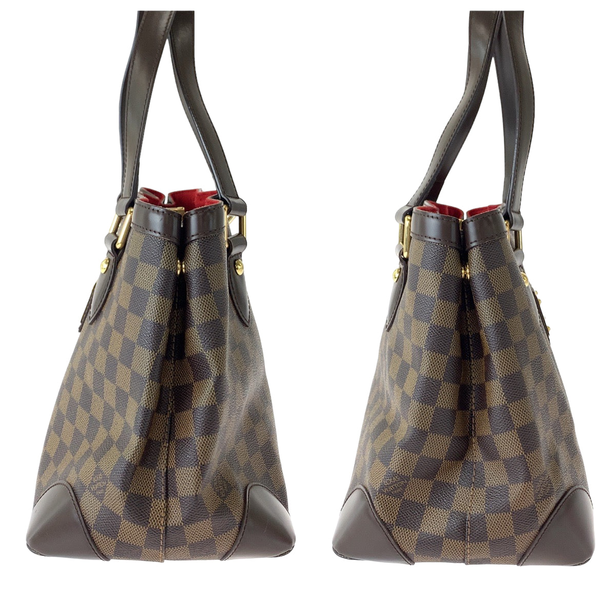 Louis Vuitton Damier Ebene Hampstead PM Tote Bag N51205 in Very Good Condition