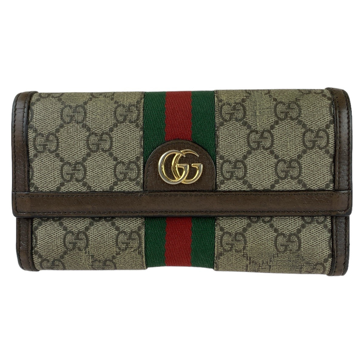 Gucci GG Supreme Canvas Leather Marmont Long Wallet in Very Good Condition