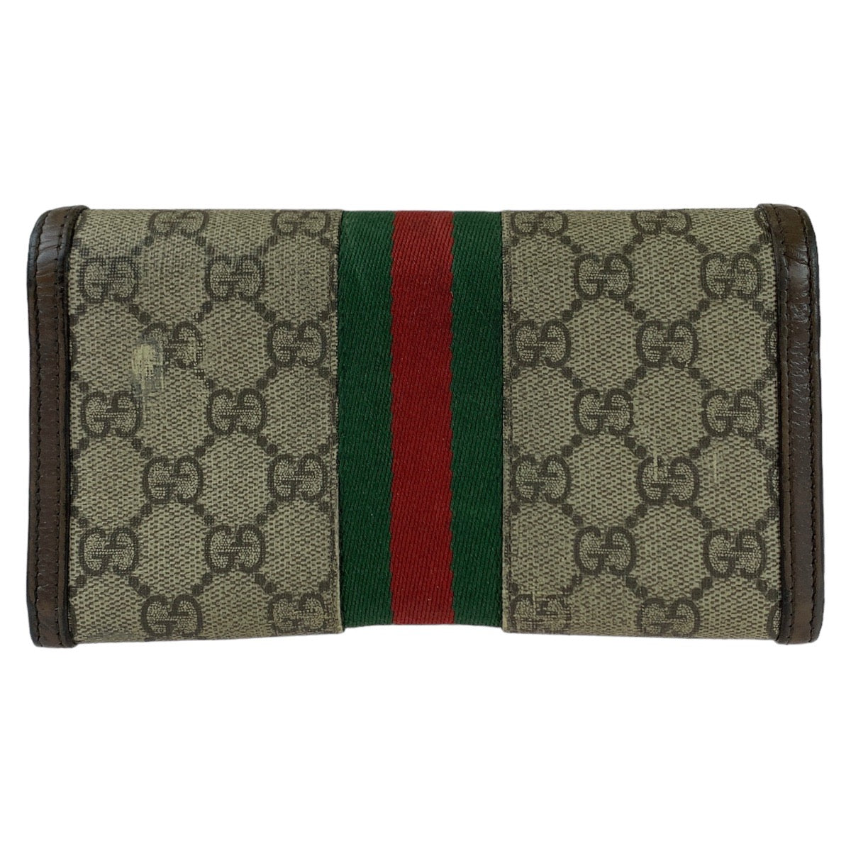 Gucci GG Supreme Canvas Leather Marmont Long Wallet in Very Good Condition