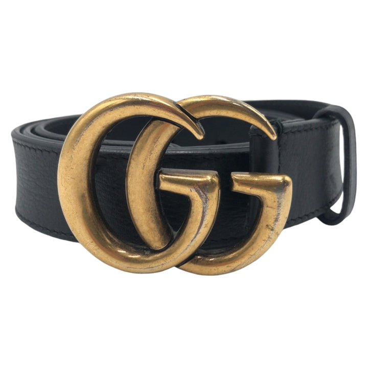 Gucci GG Marmont Leather Metal Belt Buckle