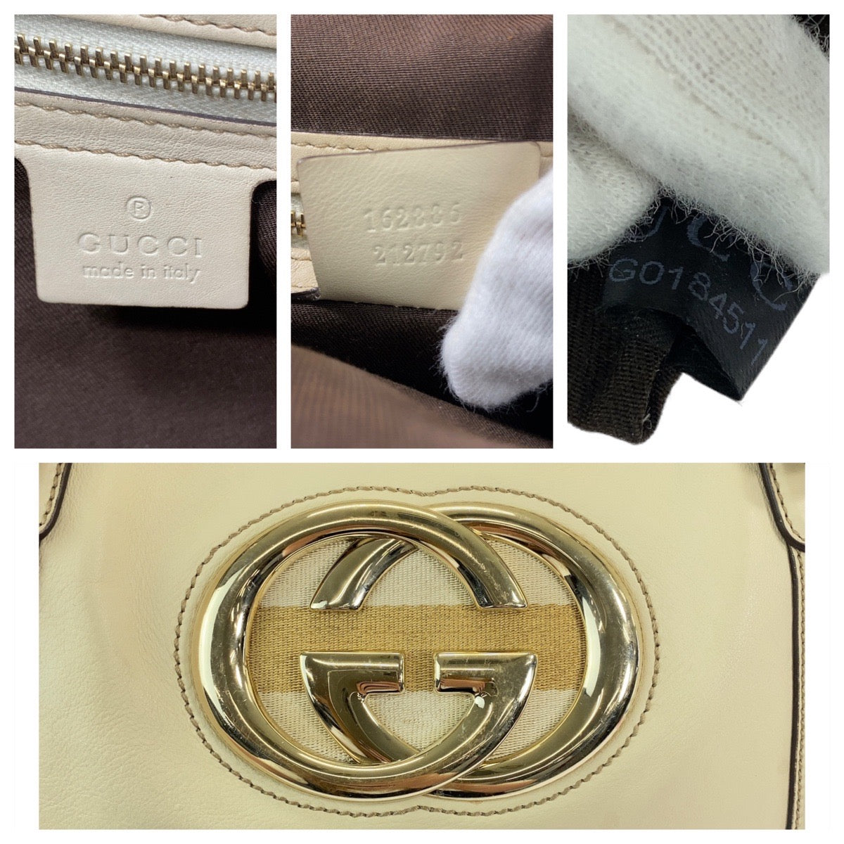 Gucci Leather Interlocking Tote Shoulder Bag in Very Good Condition