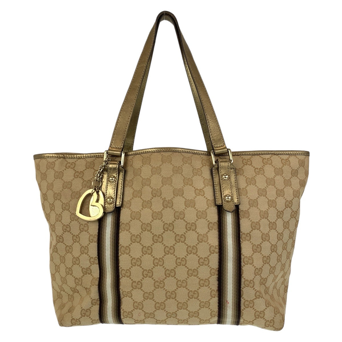 Gucci GG Canvas Sherry Line Tote Bag 139260 in Very Good Condition