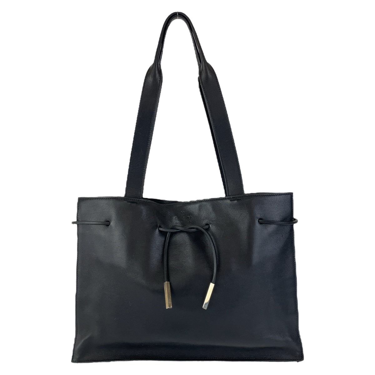 Gucci Leather Tote Bag Black Silver Hardware