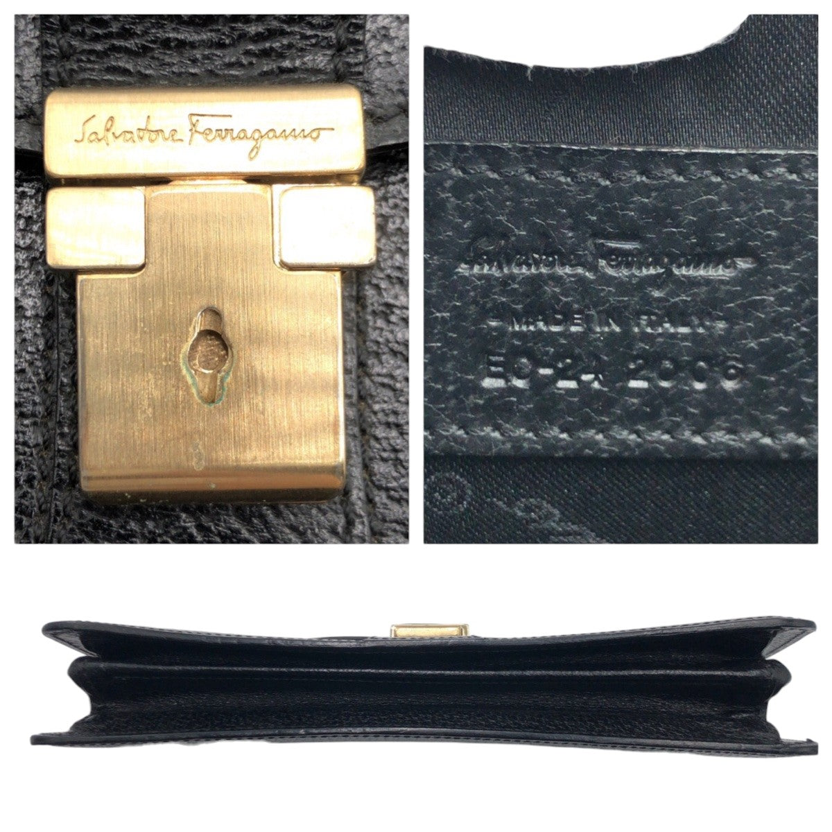 Salvatore Ferragamo Leather Clutch Bag